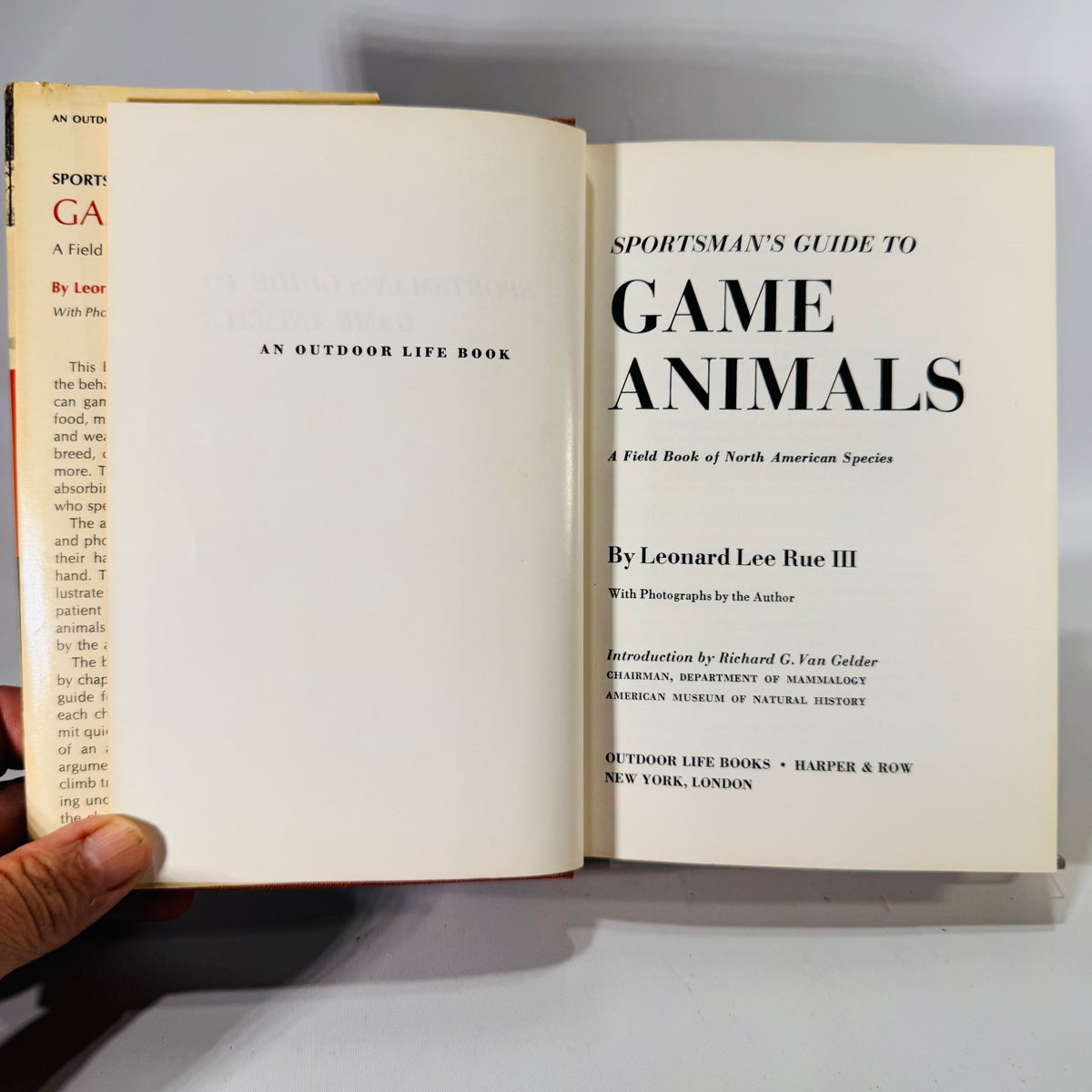 Sportsman's Guide to Game Animals by Leonard Lee Rue III | 1971 Outdoor Life Book | Vintage Field Guide | Wildlife Photography | Hardcover DJ
