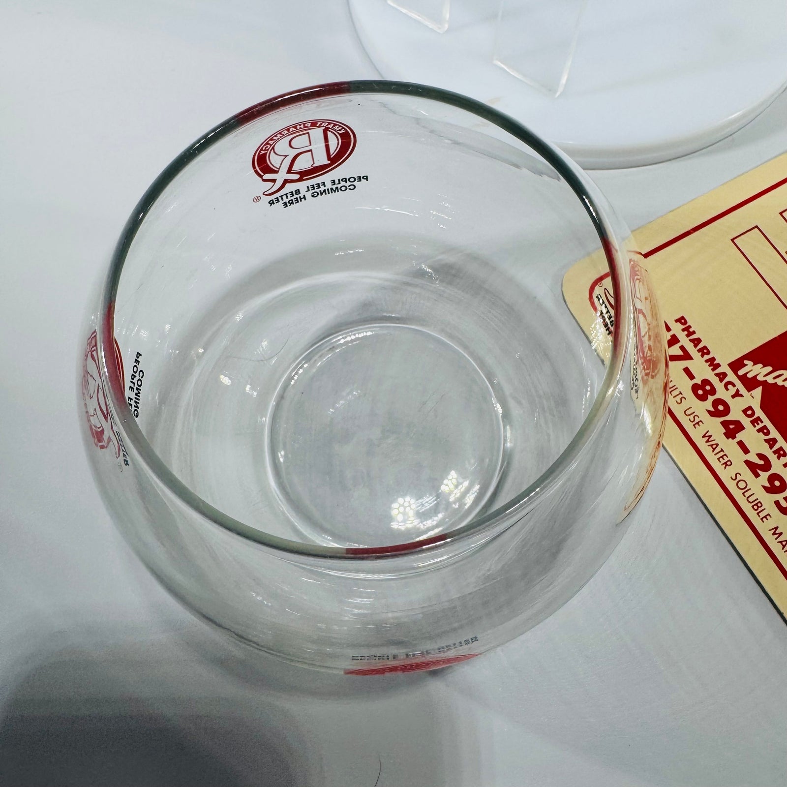 Vintage Kmart Pharmacy Rx Glass + Emergency Phone Numbers Fridge Magnet, Red K Logo Promo, Retro Drugstore Collectibles