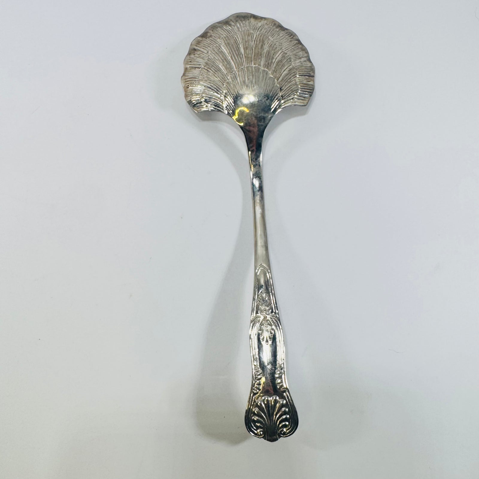 Shell Bowl Berry Spoon Silver Plate 1890s to 1950s Ornate Victorian Revival 10 Inch