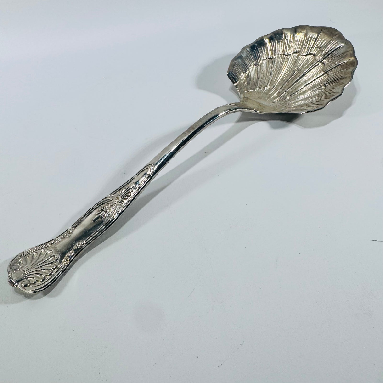 Shell Bowl Berry Spoon Silver Plate 1890s to 1950s Ornate Victorian Revival 10 Inch