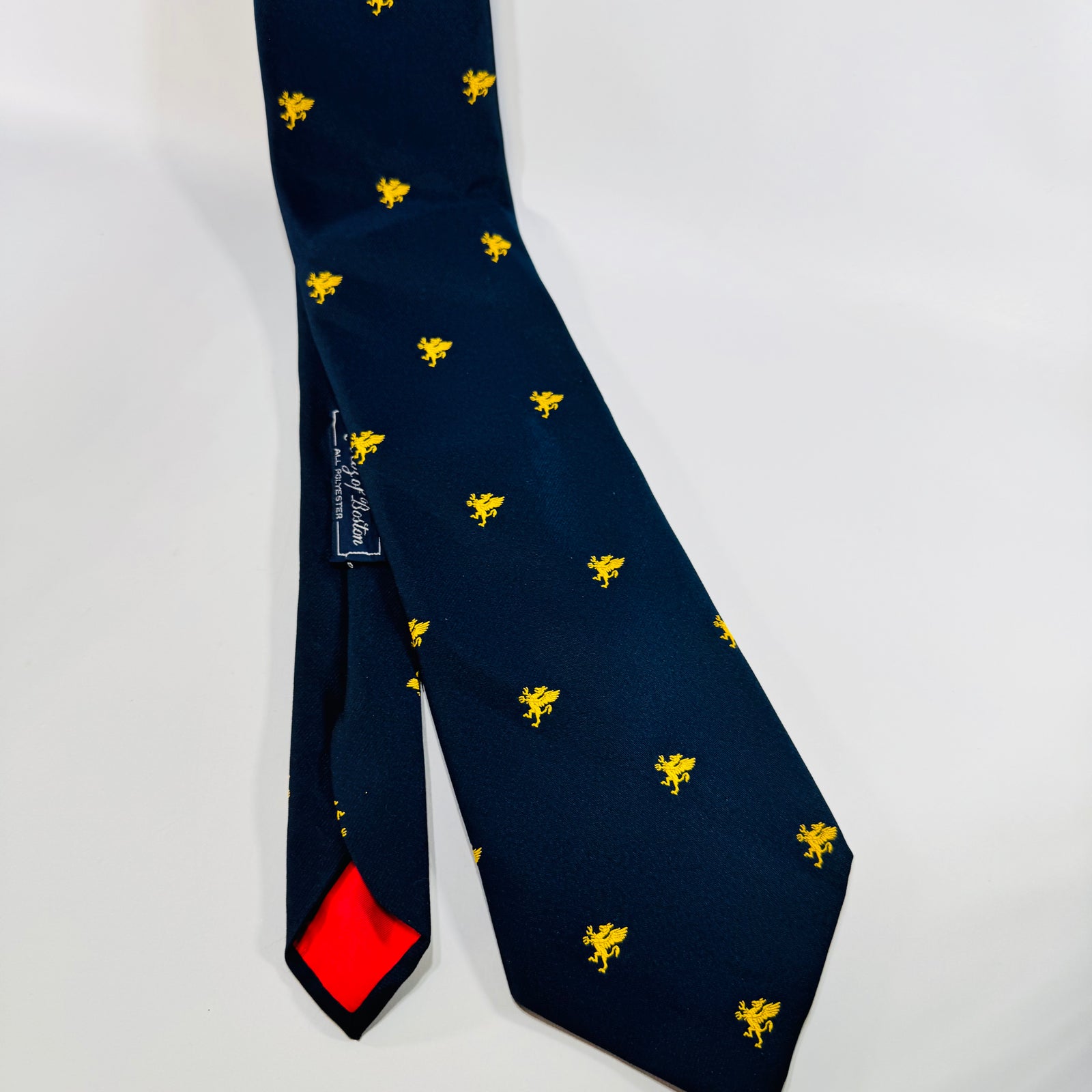 Rivetz of Boston Winged Lion Tie The Voyager Midland Michigan 1970s
