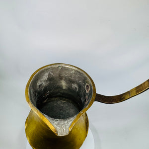 Vintage Brass Turkish Coffee Pot Cezve/Ibrik 12” Long | Hammered Brass Patina | Rustic Kitchen Decor | Wall Decor Coffee Pot