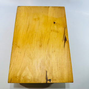 Geometric Marquetry Wood Box Late 20th Century with Chevron Inlay Lid