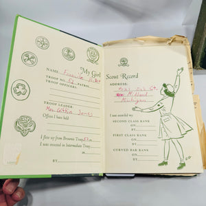 Girl Scout Handbook Bundle 1930 Revised Edition and 1955 Eighth Impression Midland Michigan