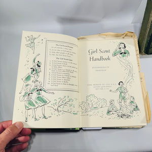 Girl Scout Handbook Bundle 1930 Revised Edition and 1955 Eighth Impression Midland Michigan