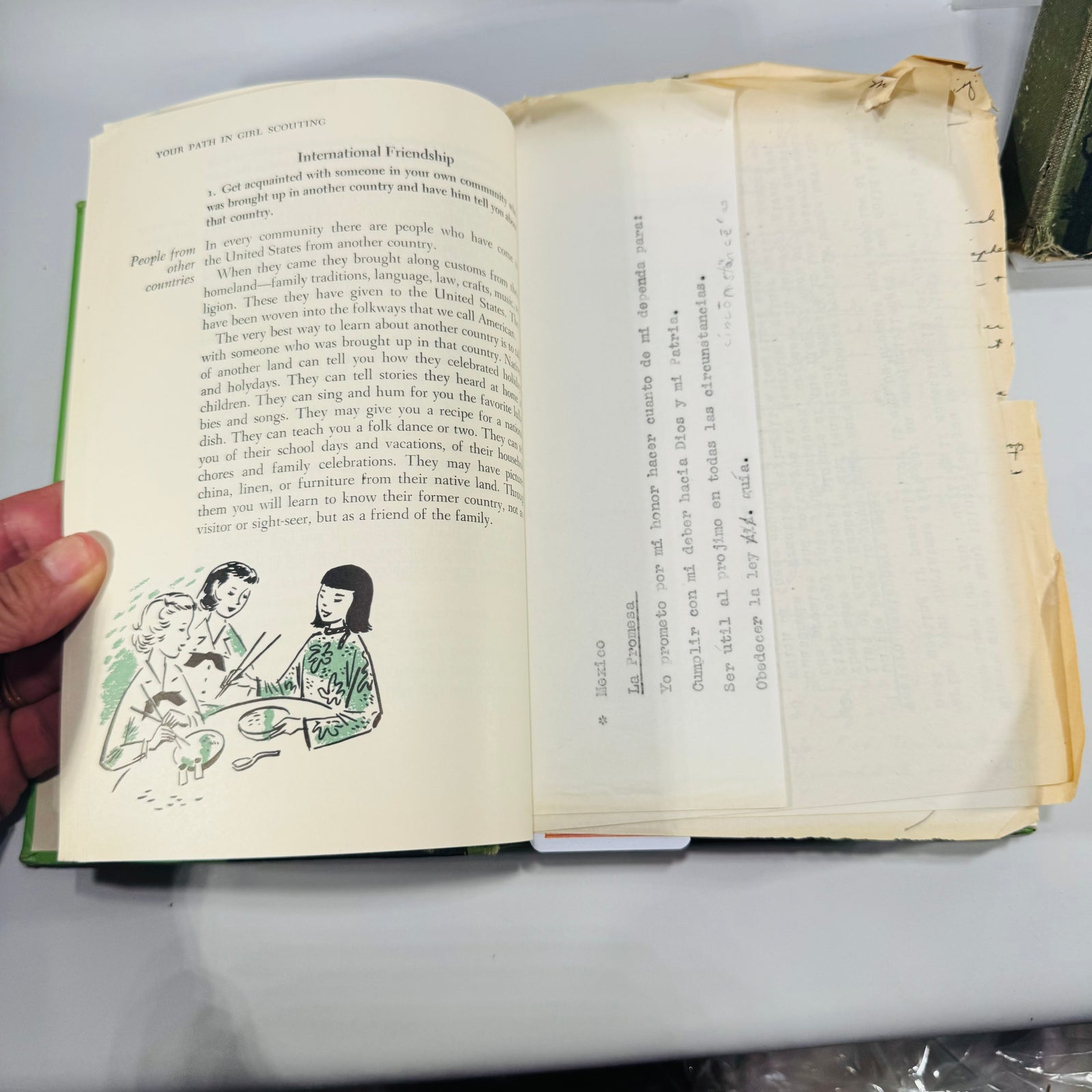 Girl Scout Handbook Bundle 1930 Revised Edition and 1955 Eighth Impression Midland Michigan