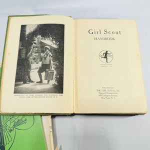 Girl Scout Handbook Bundle 1930 Revised Edition and 1955 Eighth Impression Midland Michigan