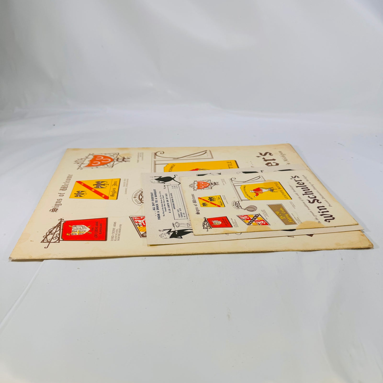 Vintage Win Schuler's Restaurant Main Menu Dessert & A La Carte 1962 Michigan