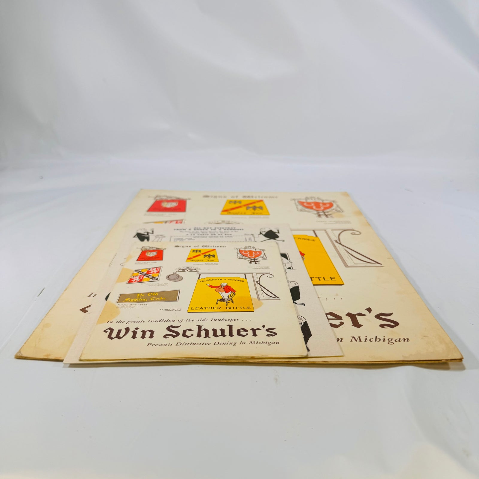 Vintage Win Schuler's Restaurant Main Menu Dessert & A La Carte 1962 Michigan