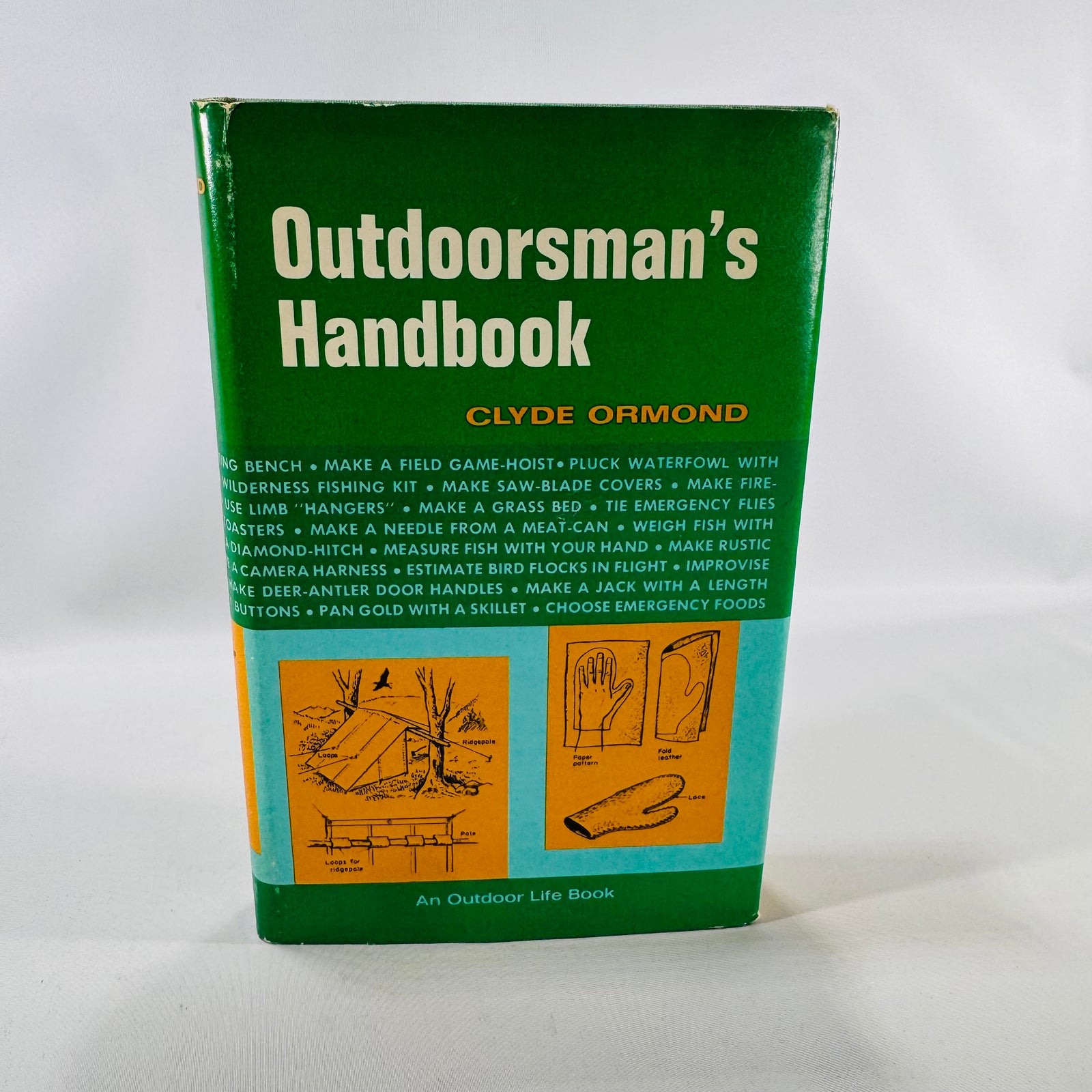 Outdoorsman's Handbook by Clyde Ormond (1975) | Vintage Survival Guide | Illustrated Hunting & Camping Book | Outdoor Life Hardcover