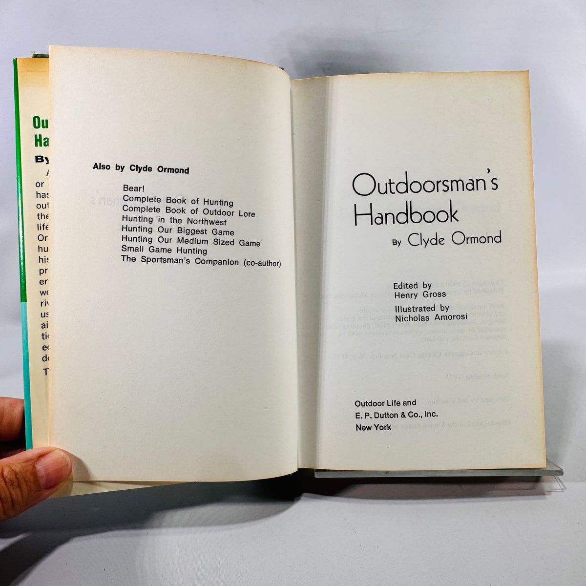 Outdoorsman's Handbook by Clyde Ormond (1975) | Vintage Survival Guide | Illustrated Hunting & Camping Book | Outdoor Life Hardcover