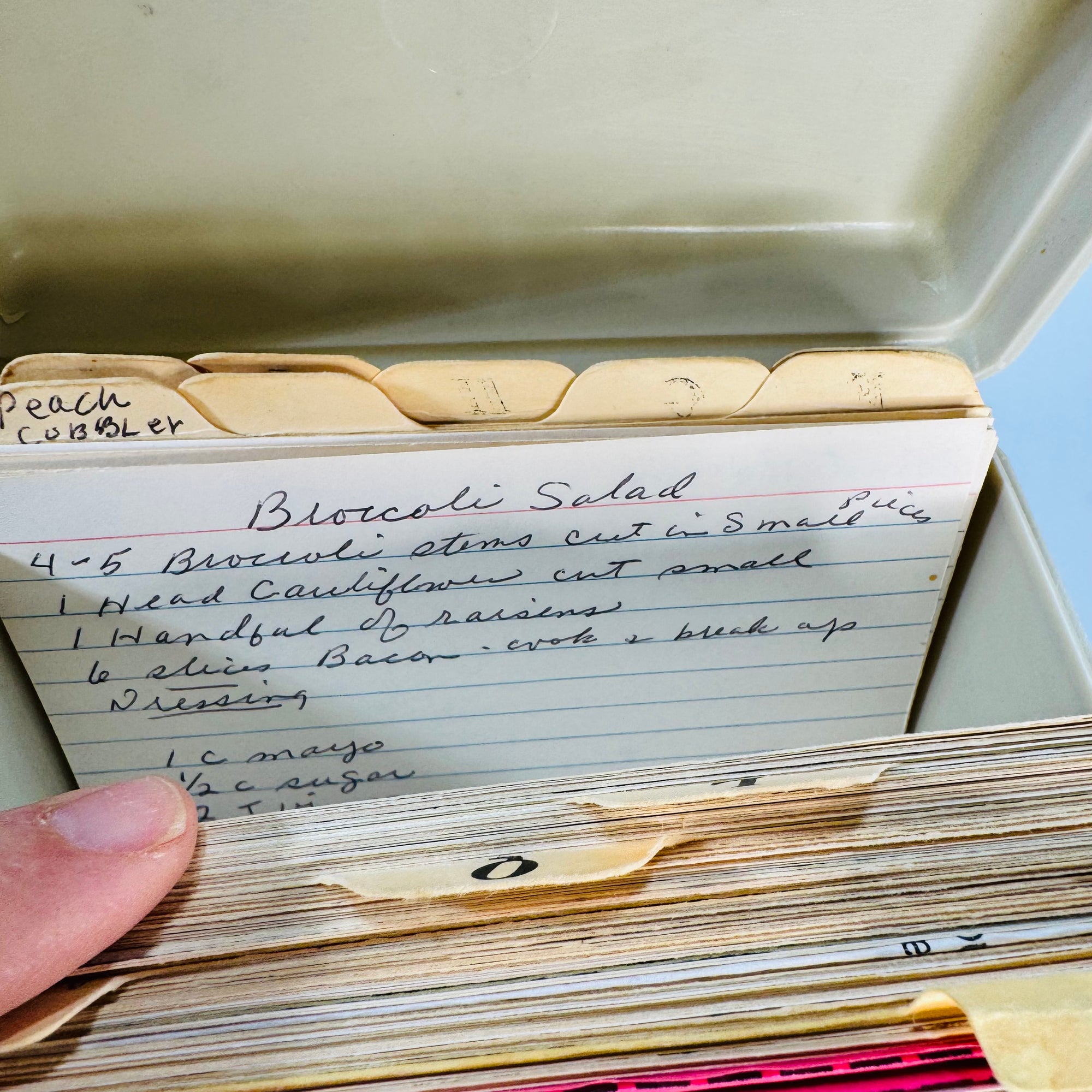 intage Recipe Box with Handwritten Recipes | Estate Kitchen Find ...