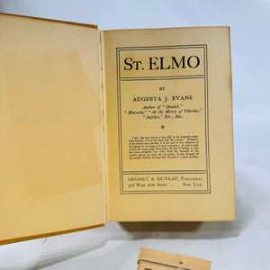 St. Elmo by Augusta J. Evens 1896 Grosset and Dunlap Publishers Hardcover