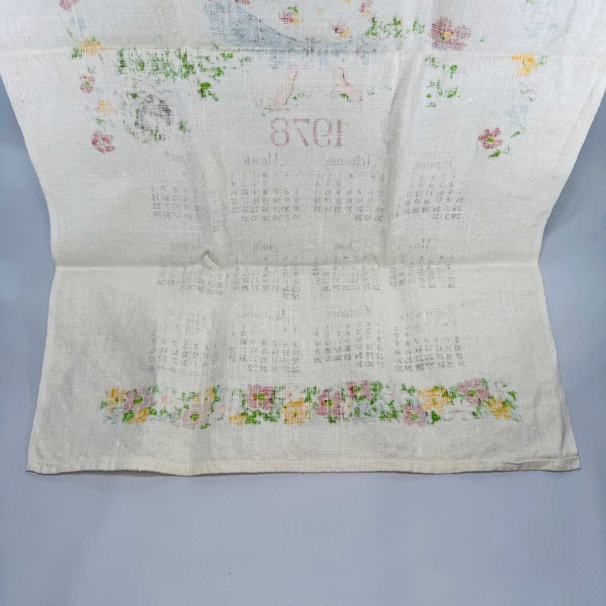 Vintage 1978 Calendar Tea Towel Wall Hanging | Love Is To Help Things Grow
