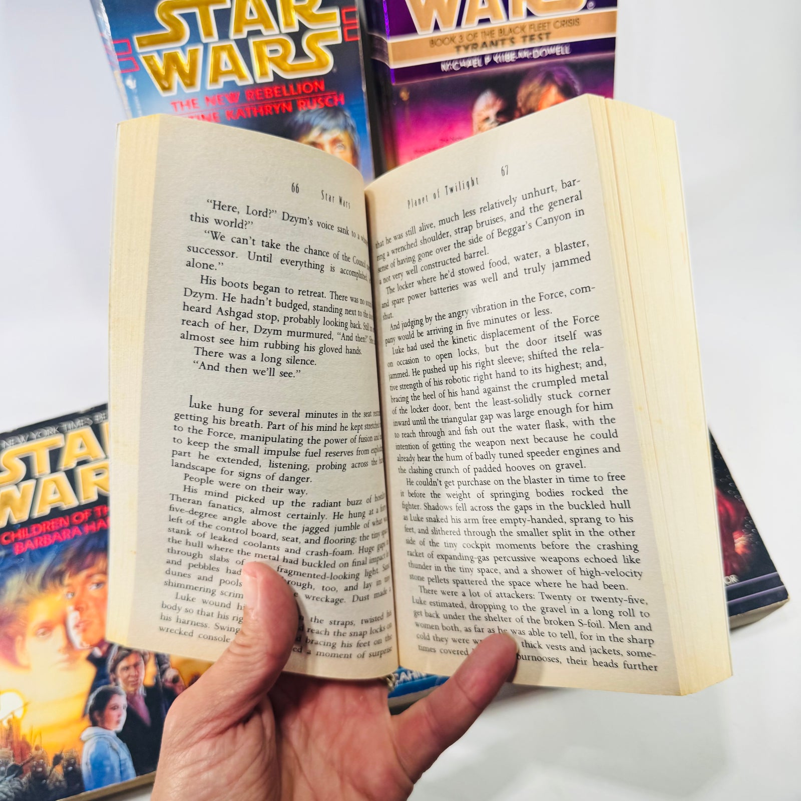 Star Wars Paperback Bundle of 6 Bantam Spectra Novels, Zahn, Hambly, Rusch, Kube-McDowell