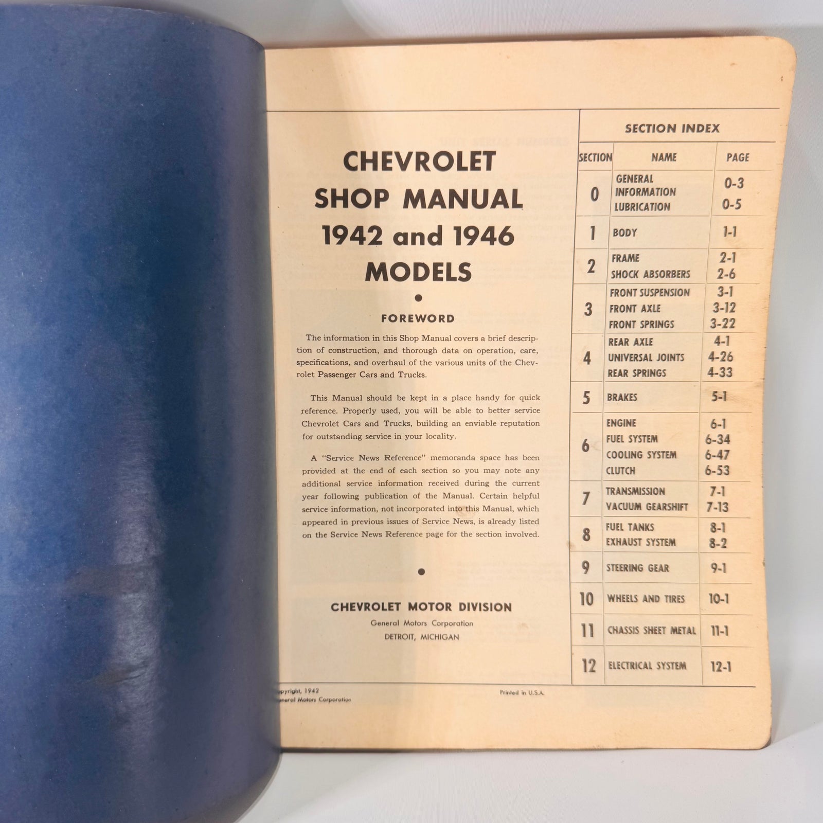 Vintage Chevrolet Shop Manual 1942–46 Passenger Cars & Trucks | Chevy Service Guide