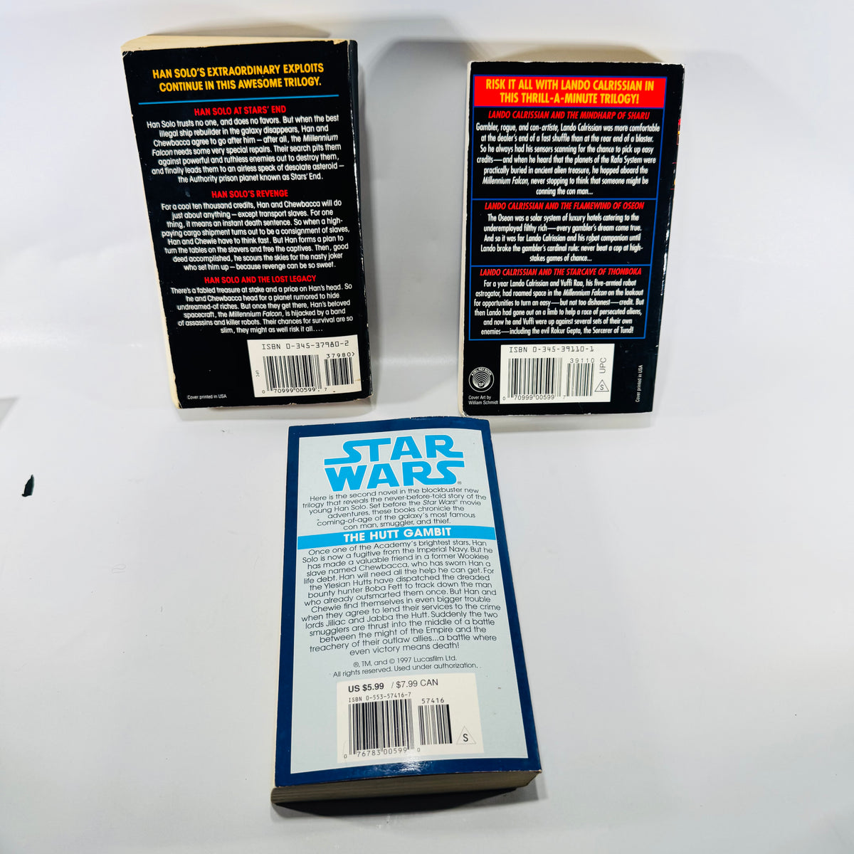 Star Wars The Han Solo Adventures, Lando Calrissian Adventures & Hutt Gambit 3 Book Bundle