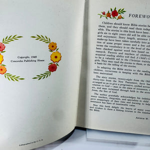 A Child's Garden of Bible Stories by Arthur W. Gross 1948 Hardcover with Dust Jacket, Rod Taenzer Illustrations