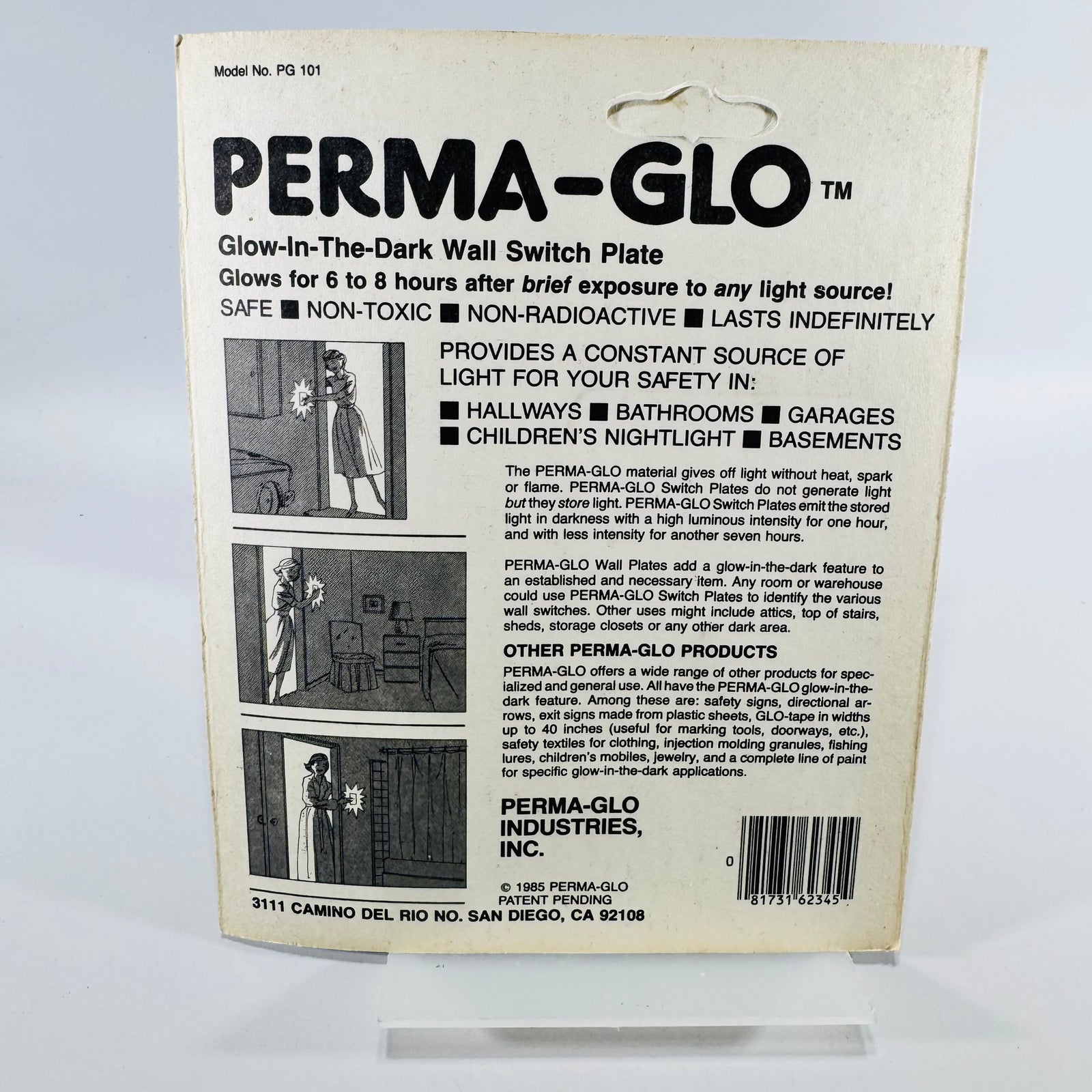 Perma-Glo PG 101 Bear Honey Pot Switch Plate 1985 New Old Stock