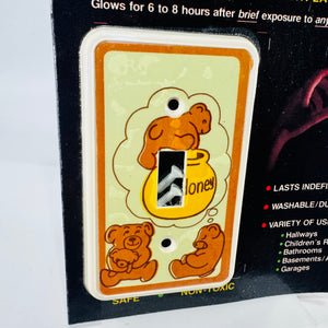 Perma-Glo PG 101 Bear Honey Pot Switch Plate 1985 New Old Stock