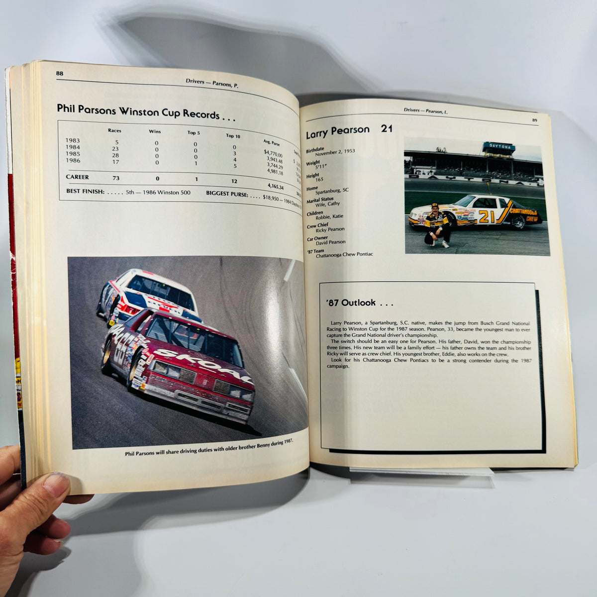 Vintage NASCAR 1987 Yearbook & Press Guide – Motorsports, Racing Reference