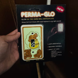 Perma-Glo PG 101 Bear Honey Pot Switch Plate 1985 New Old Stock