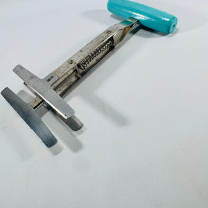 Foley Spring Food Chopper Turquoise Handle 3 Blade Vintage