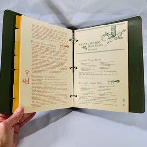 Spice Island Recipe Folio by Spice Island Company 1960s Green 3-Ring Binder