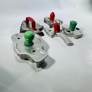 Set of 5 Vintage Aluminum Christmas Cookie Cutters 1930s to 1950s