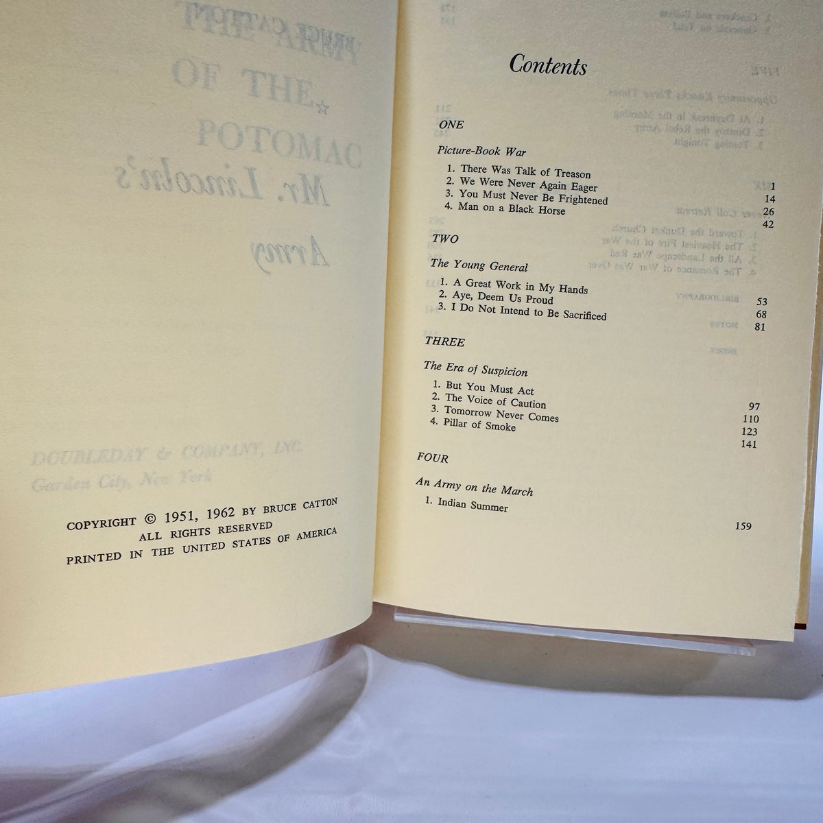 The Army of the Potomac: Three Volume Set by Bruce Catton Doubleday & Co.