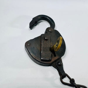 Boston & Maine B&M RR 1928 Railroad Padlock with Key Chain