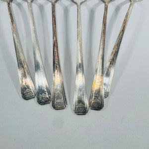 Oneida Oceanic Iced Tea Spoons Set of 6 Vintage Stainless