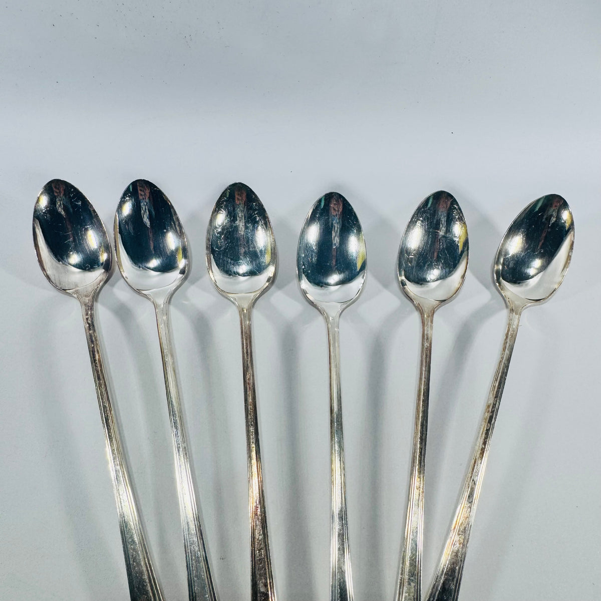 Oneida Oceanic Iced Tea Spoons Set of 6 Vintage Stainless