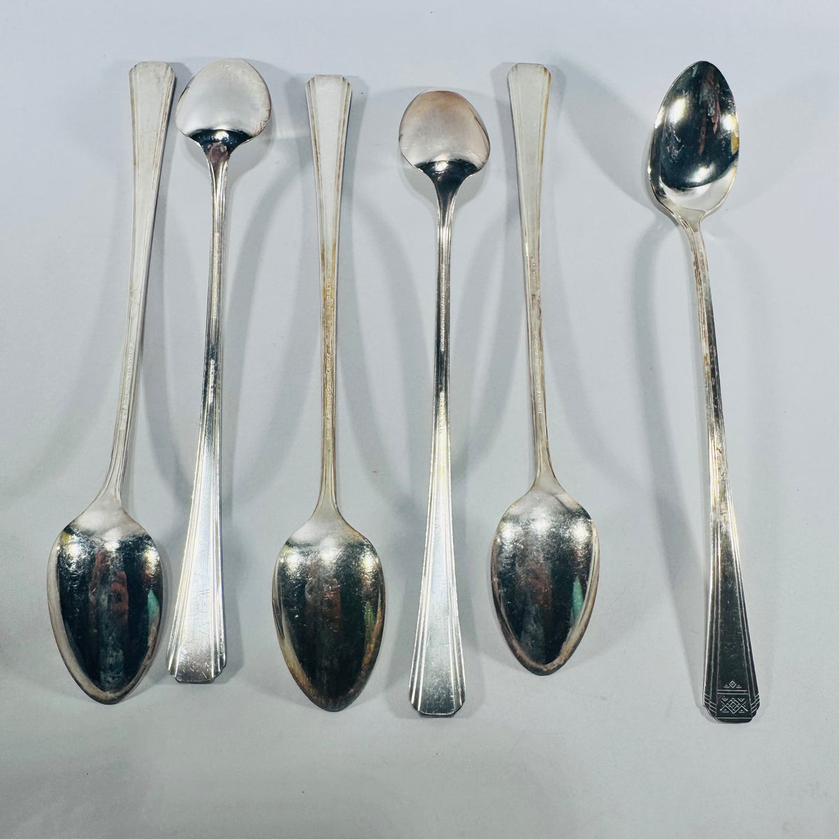 Oneida Oceanic Iced Tea Spoons Set of 6 Vintage Stainless