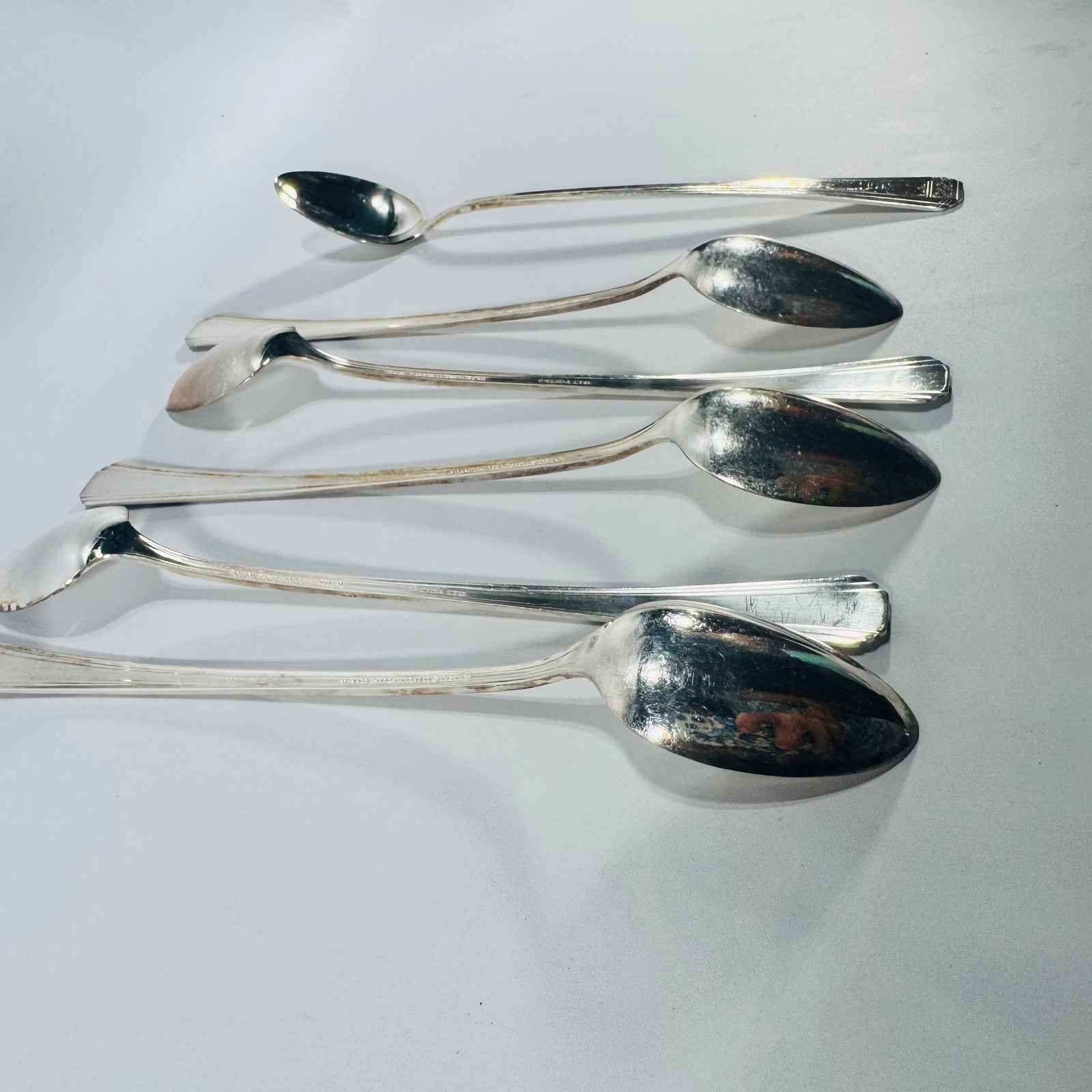 Oneida Oceanic Iced Tea Spoons Set of 6 Vintage Stainless