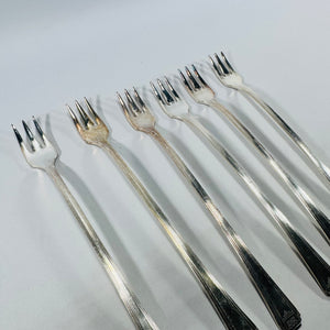 6 Oneida Community Clarion Cocktail Seafood Forks 1931 Vintage