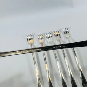 6 Oneida Community Clarion Cocktail Seafood Forks 1931 Vintage