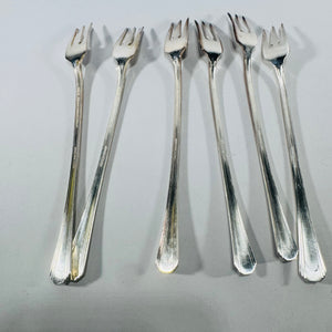 6 Oneida Community Clarion Cocktail Seafood Forks 1931 Vintage