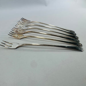 6 Oneida Community Clarion Cocktail Seafood Forks 1931 Vintage