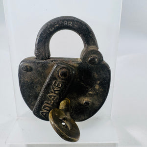 Adlake M.C.R.R. Railroad Switch Lock with Key Vintage