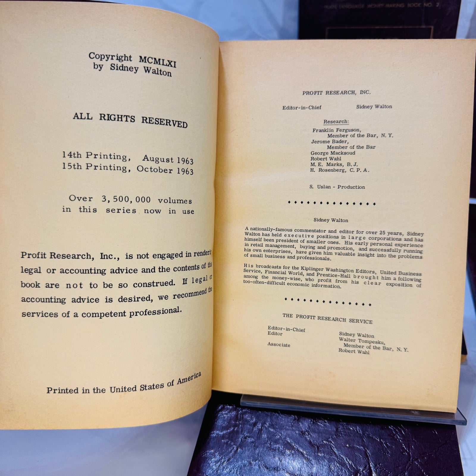 Plain Language Money-Making Book Series by Sidney Walton 1963 Complete Volumes 1-7