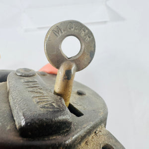 Adlake M.C.R.R. Railroad Switch Lock with Key Vintage