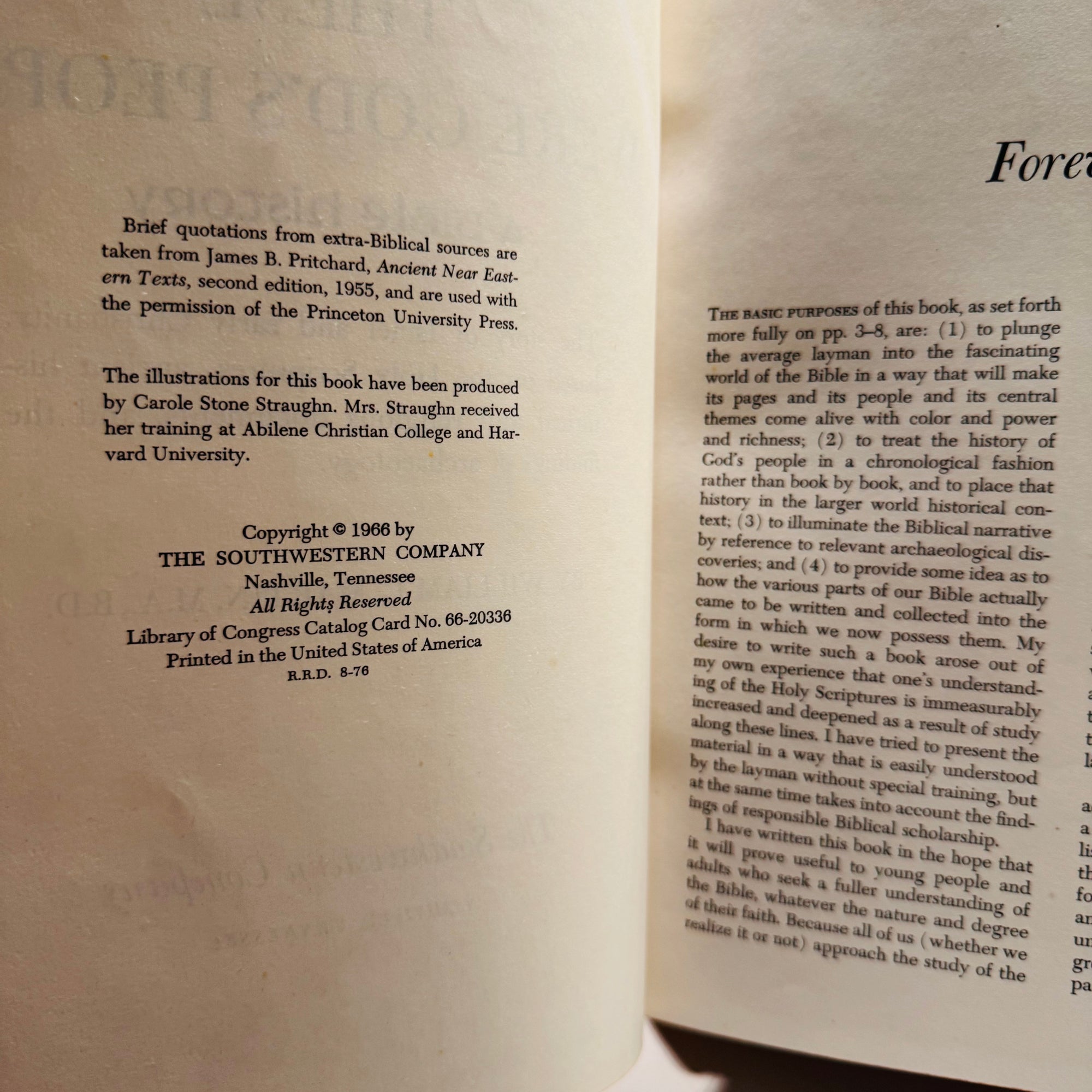 Southwestern Company 4-Volume 1960s Bible Set | Commentary, Stories, Encyclopedia & History | Vintage Christian Reference Books