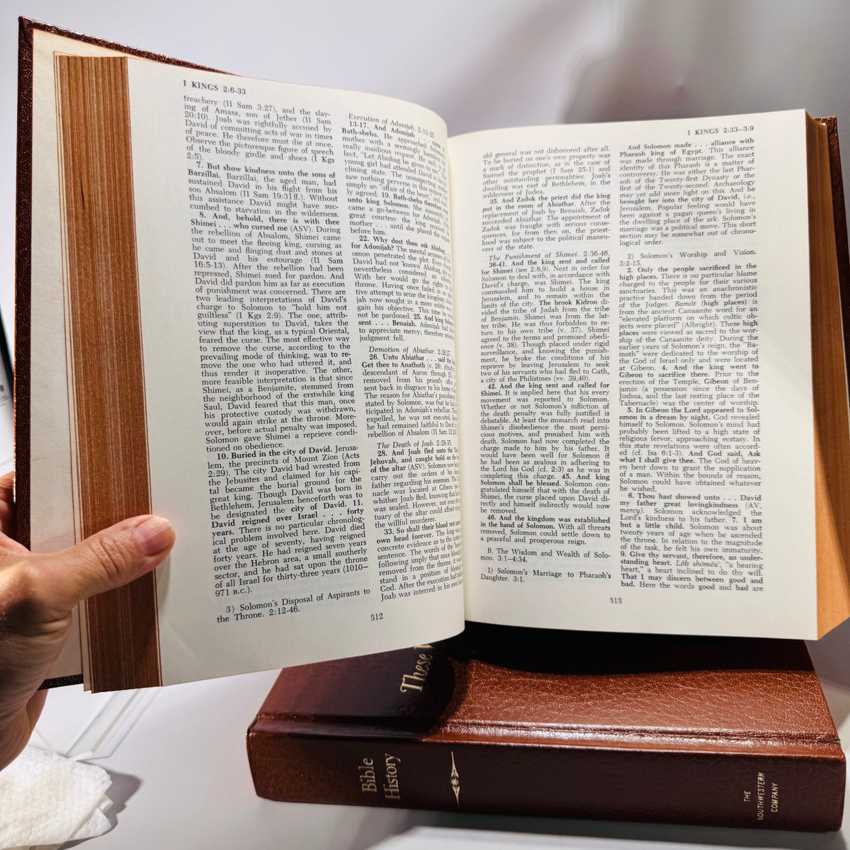 Southwestern Company 4-Volume 1960s Bible Set | Commentary, Stories, Encyclopedia & History | Vintage Christian Reference Books