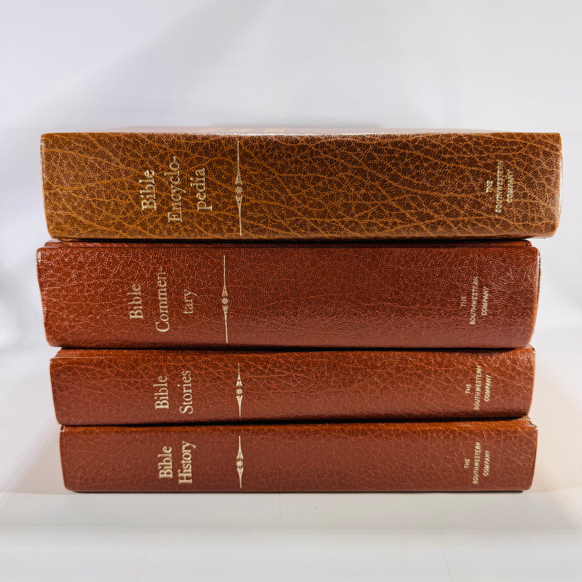 Southwestern Company 4-Volume 1960s Bible Set | Commentary, Stories, Encyclopedia & History | Vintage Christian Reference Books