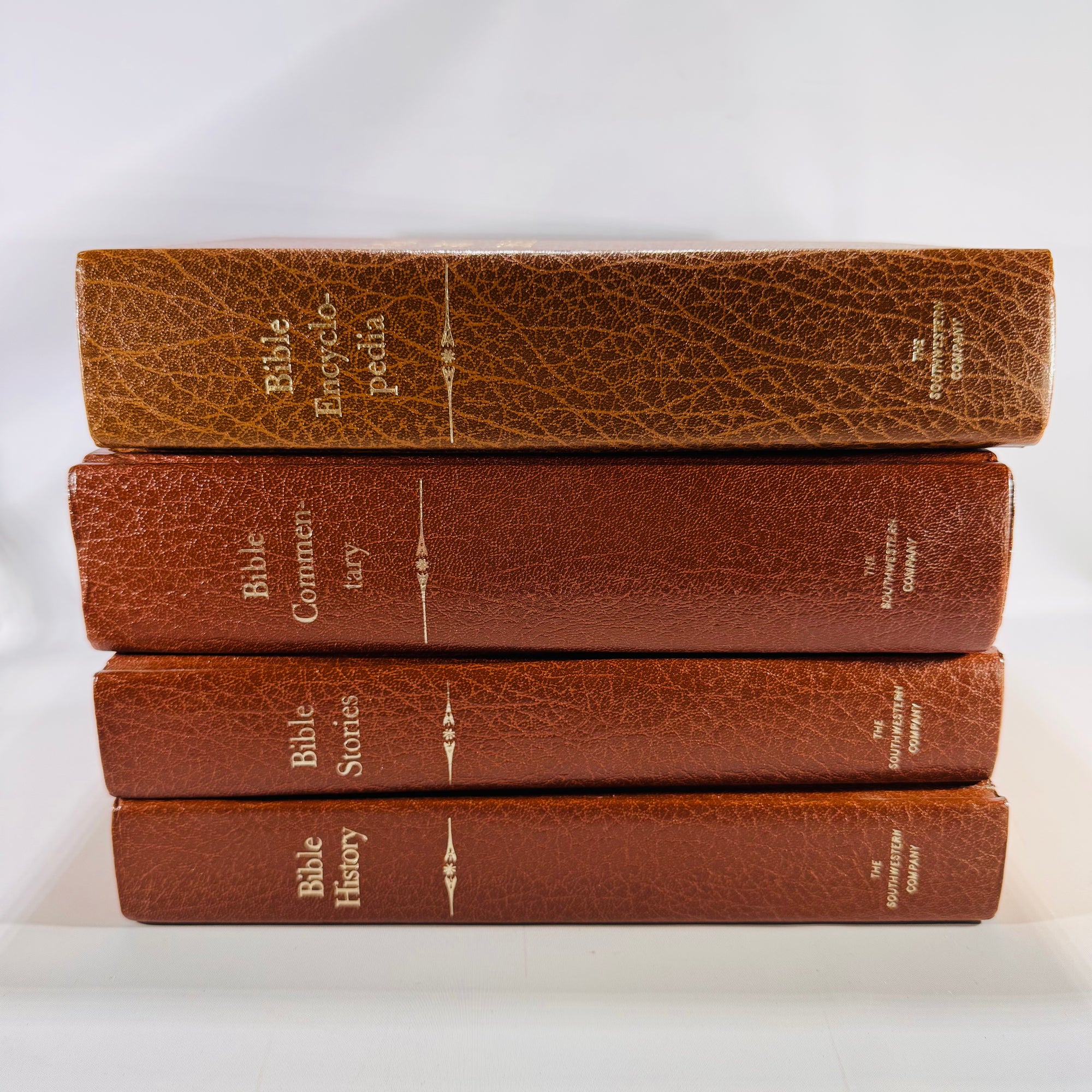 Southwestern Company 4-Volume 1960s Bible Set | Commentary, Stories, Encyclopedia & History | Vintage Christian Reference Books
