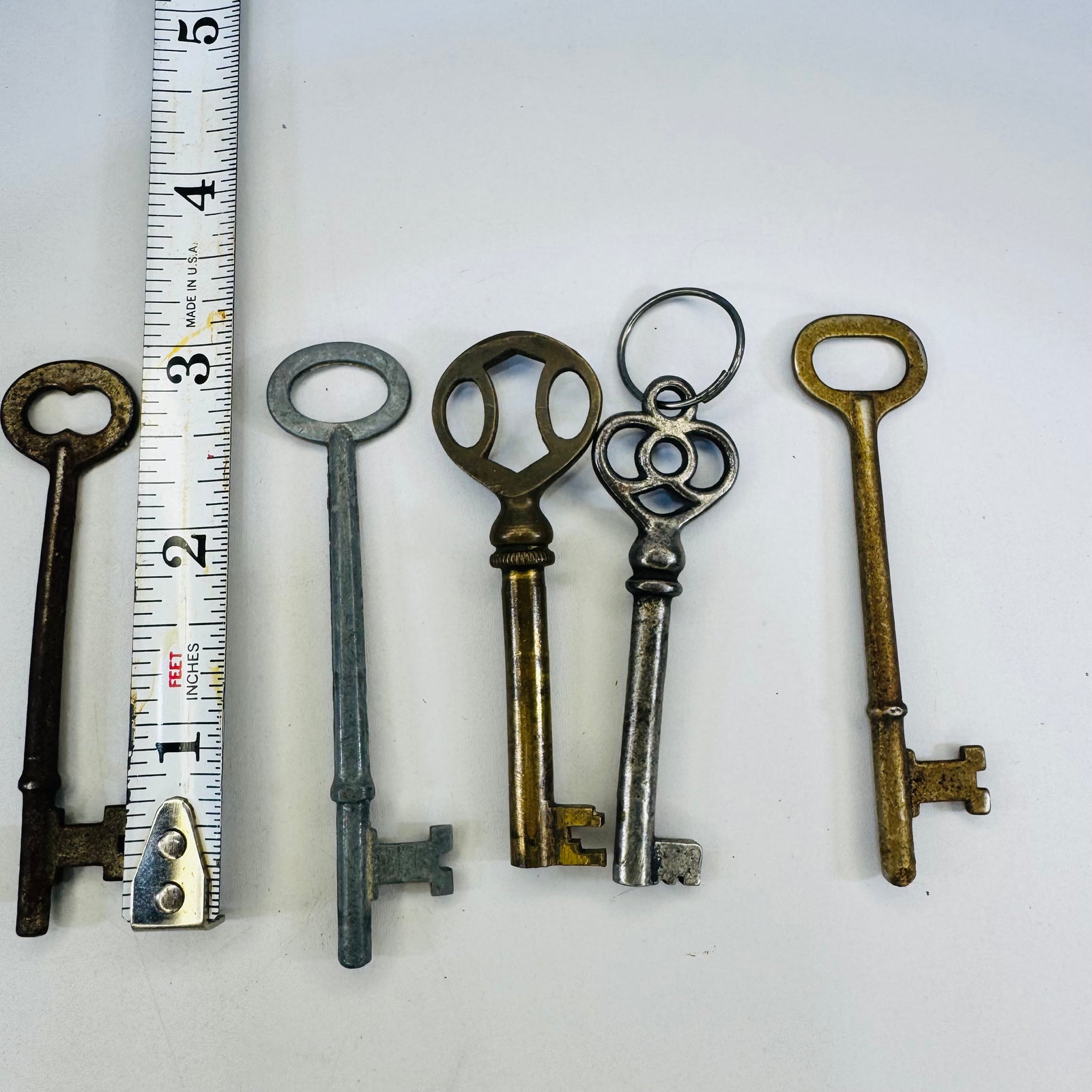 Vintage Skeleton Keys Lot of 9 Warded Keys Germany JECO