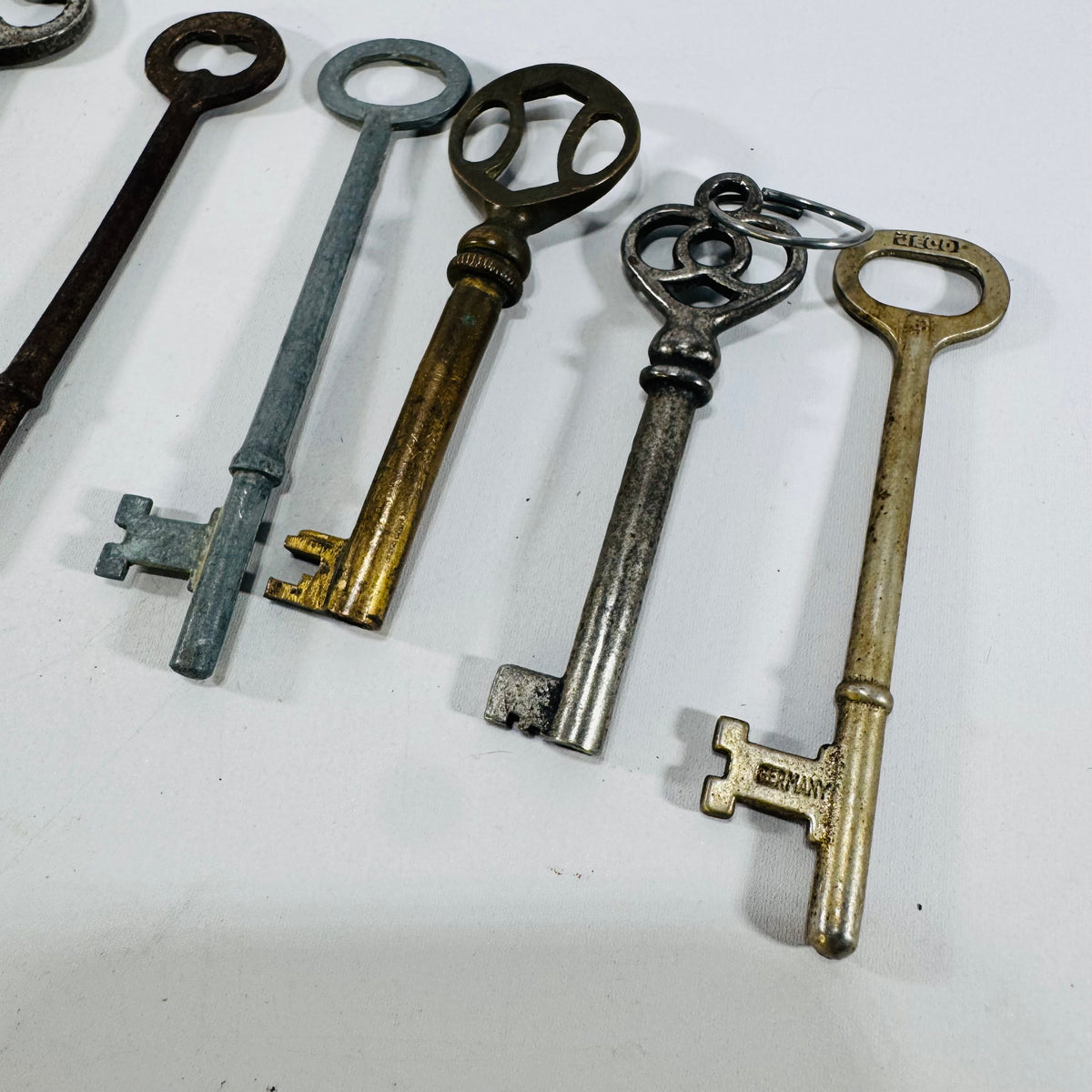 Vintage Skeleton Keys Lot of 9 Warded Keys Germany JECO