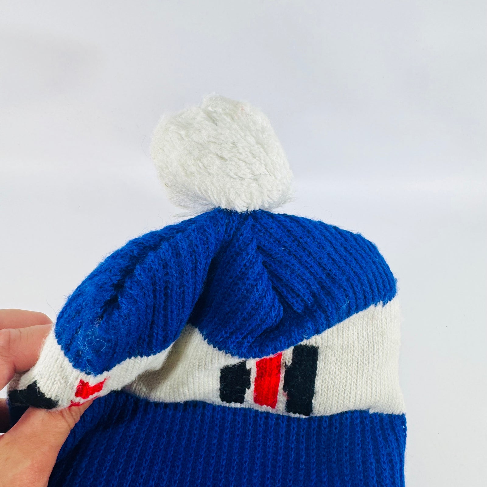 International Harvester IH Logo Knit Pom Pom Beanie 1970s 1980s