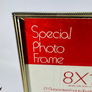 AFP Chicago 8x10 Gold Tone Metal Photo Frame Beaded Edge